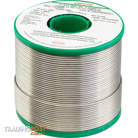 LF1.22-500G 1.22MM LEAD FREE SOLDER 500G 99% TIN, 1% COPPER - MULTICORE