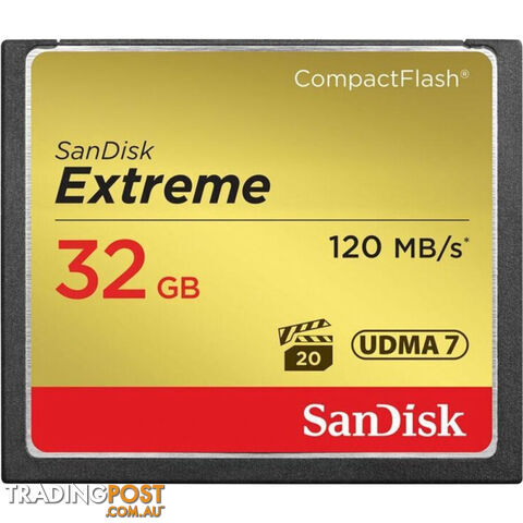 CF32GB 32GB COMPACT FLASH CARD SANDISK EXTREME