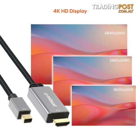 LC7990 1.8M MINI DISPLAY PORT TO HDMI 4K TOUGHLINK - photo 3 of 7