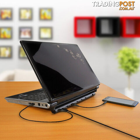MSDOCK-B MACBOOK AND NOTEBOOK DOCK BLK USB CHARGER MICRO SD LAN - photo 3 of 6