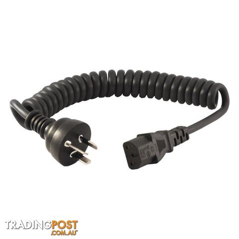 CK9-2MT BLACK CURLY IEC POWER LEAD 2M IEC - C13 APPLIANCE CORD