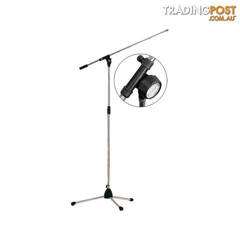 04349MS SINGLE MICROPHONE FLOOR STAND WITH 82CM FLOATING BOOM