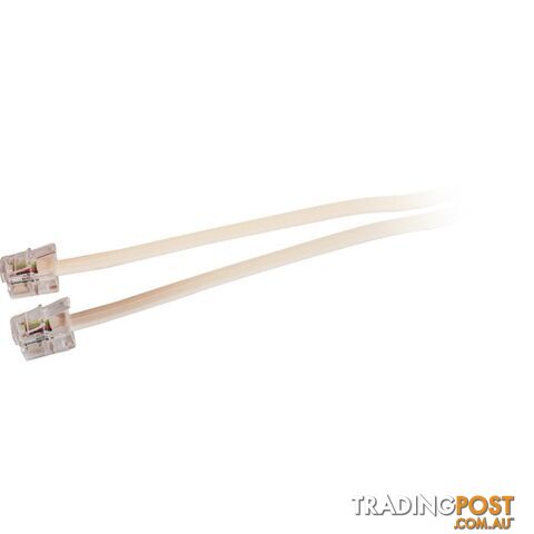 LC0056/IVY 3M MODULAR PLUG LEAD - IVORY RJ14 (RJ12) 6P4C TEL5054 - photo 2 of 2