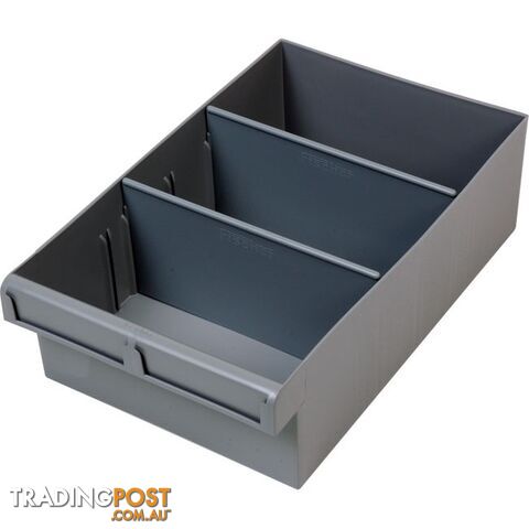 1H024GR GREY 300MM LARGE PARTS TRAY STORAGE DRAWER WITH DIVIDERS