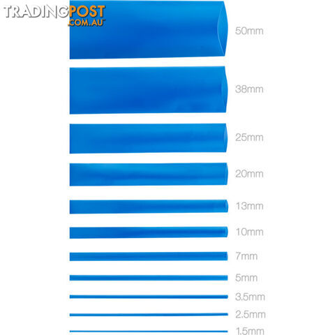 HS5.0BLU 5.0MMX1.2M HEAT SHRINK - BLUE HSBL135