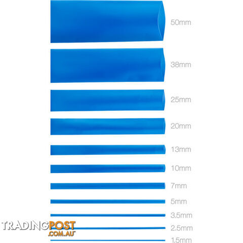 HS1.5BLU 1.5MMX1.2M HEAT SHRINK - BLUE HSBL135