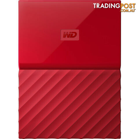 MPRED 2.5" 2TB EXTERNAL HARD DRIVE WD MY PASSPORT RED
