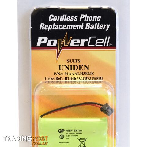 CTB73 3.6V NIMH 850MAH PHONE BATTERY SUITS UNIDEN CORDLESS PHONE