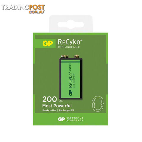 GP9VRECY RECYKO LSD 9V SINGLE BATTERY RECHARGEABLE NIMH GP - photo 2 of 2