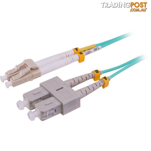 FP7748 0.5M MM FIBRE PATCH LEAD LC-SC OM3 DX 3.0MM LSZH