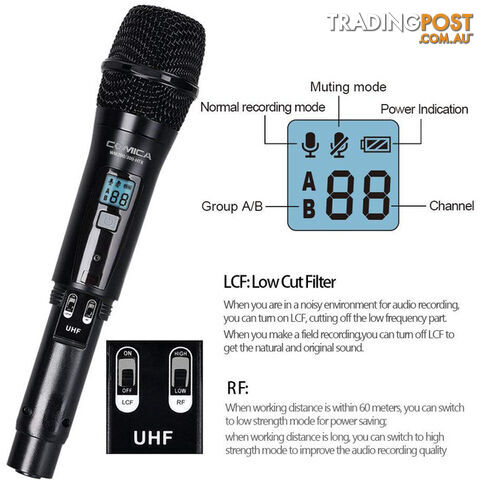 WM300HTX UHF WIRELESS MICROPHONE ONE TRANSMITTER - photo 5 of 8