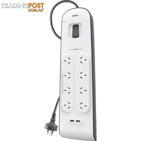 BSV804 8 WAY POWER BOARD WITH 2.4A USB SURGE PROTECTION