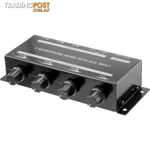 PRO1348 3CH MICROPHONE MIXER WITH AUX INPUT
