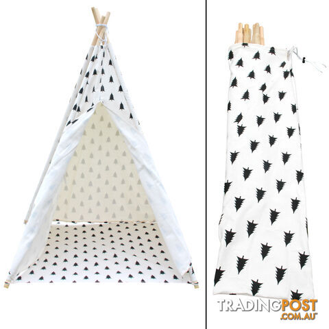 Kids Play Tent Children Canvas Teepee Pretend Playhouse Outdoor Indoor Tipi - photo 3 of 8