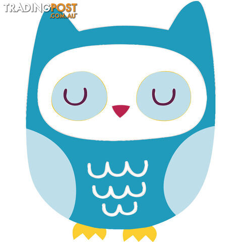 10 X Blue Owl Wall Stickers - Totally Movable and Reusable