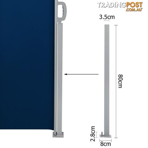 Retractable Side Awning - Blue