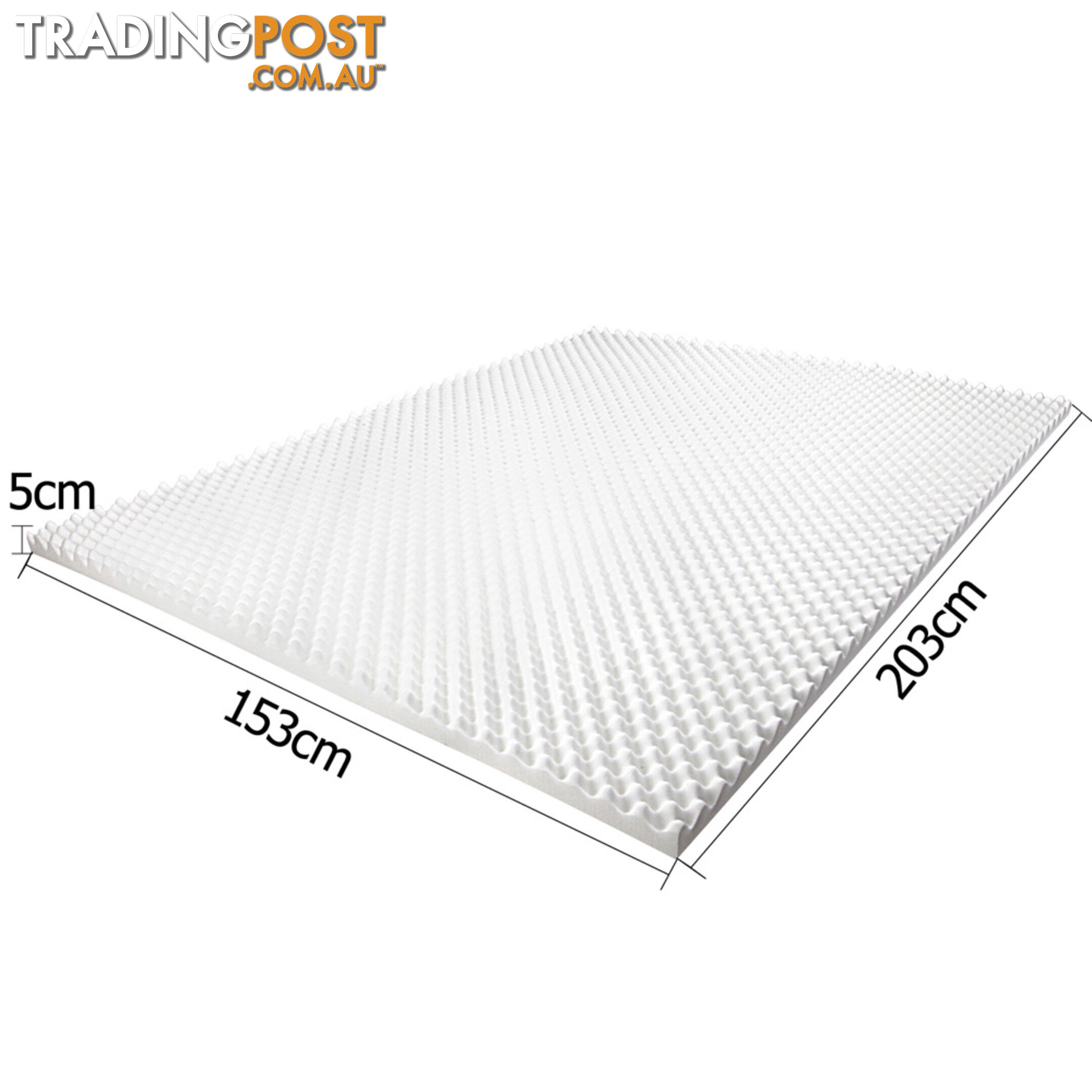 Premium 5cm Egg Crate Mattress Topper Anti-bacterial Underlay Protector Queen