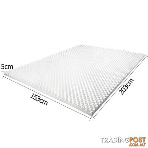 Premium 5cm Egg Crate Mattress Topper Anti-bacterial Underlay Protector Queen