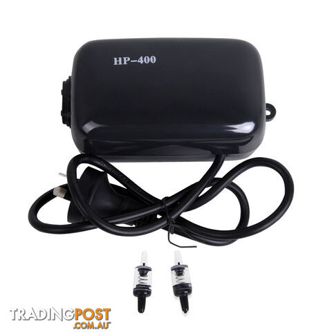 Fish Tank Air Pump Double Outlets Aquarium Aqua Oxygen Fountain Pond Marine