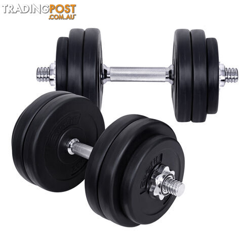 30KG Dumbbell Set Home Gym Fitness Exercise Body Workout Adjustable Weights