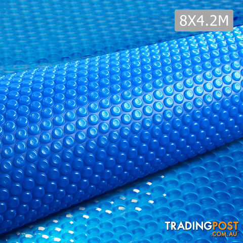 8m X 4.2m Outdoor Solar Swimming Pool Cover Winter 400 Micron Bubble Blanket