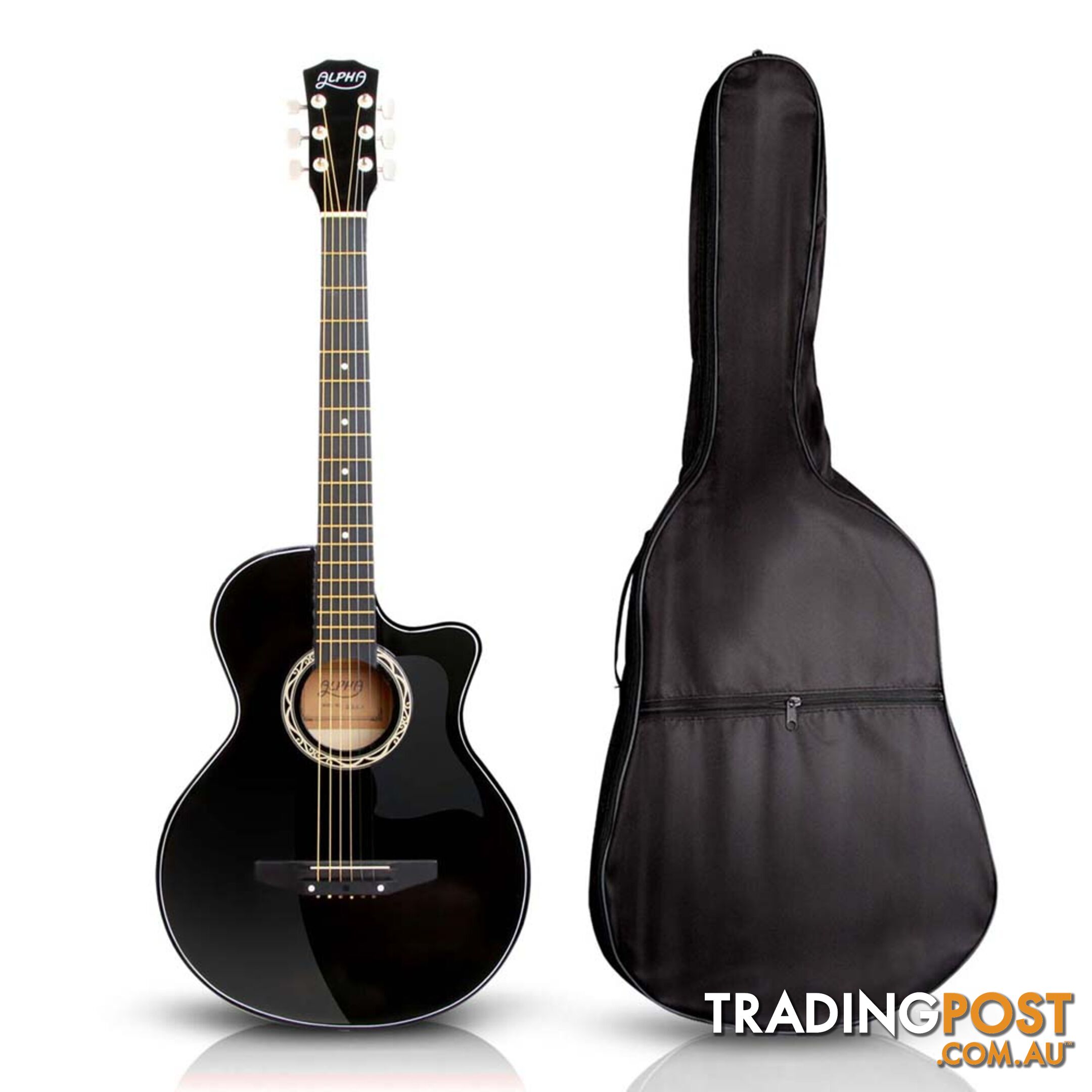 38 Inch Wooden Acoustic Guitar Black