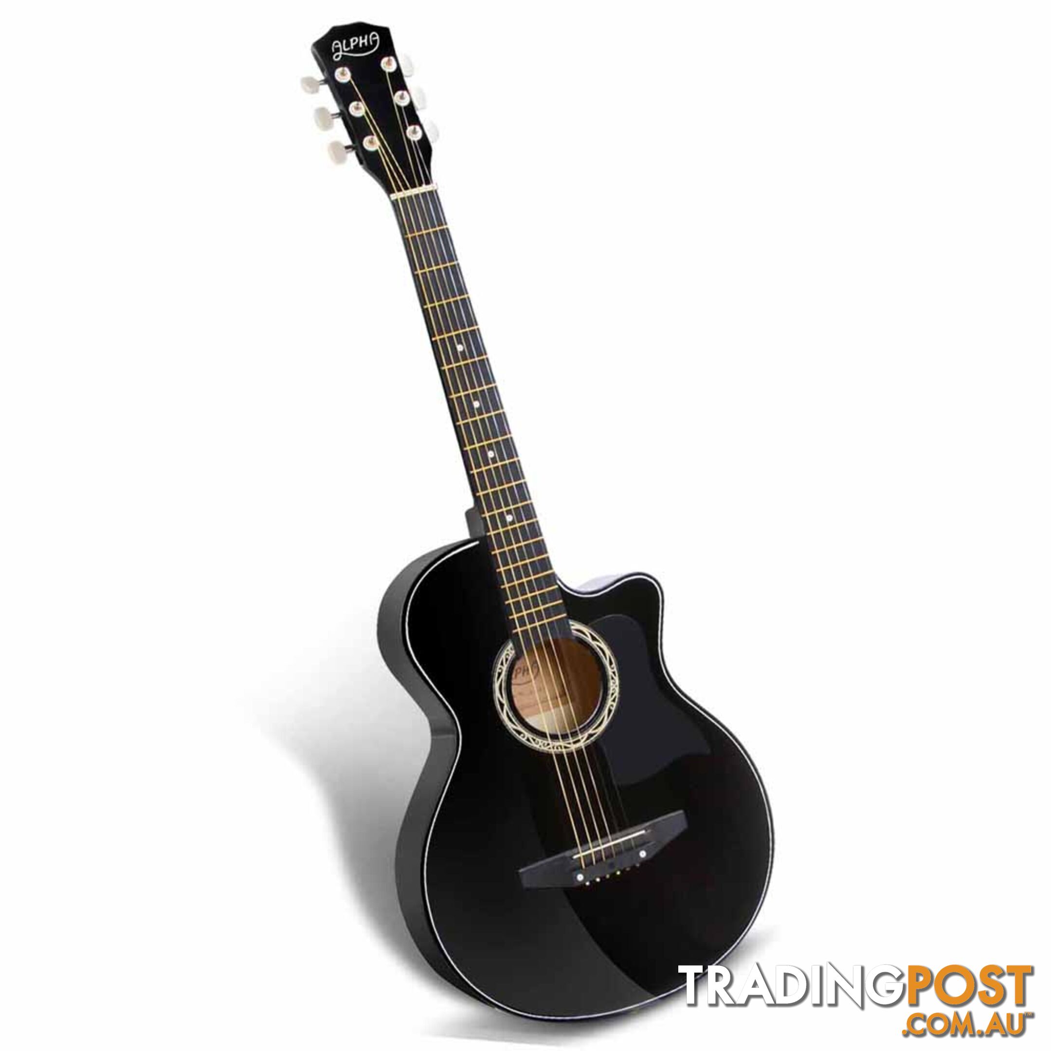 38 Inch Wooden Acoustic Guitar Black