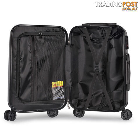 28&#34; Hard Shell Luggage 4 Wheels Suitecase TSA Lock Travel Carry On Bag Grey