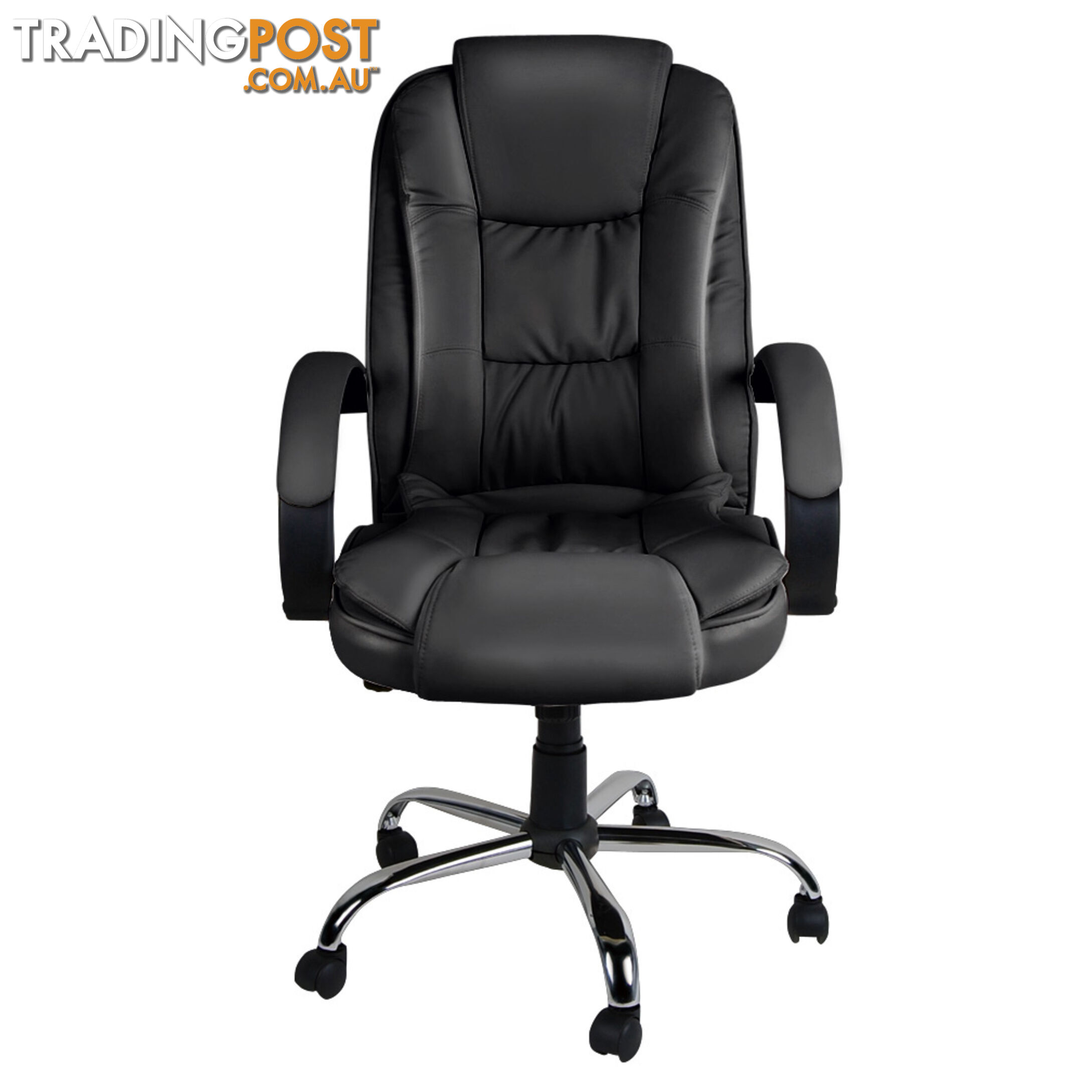 Premium PU Leather Office Computer Chair Black
