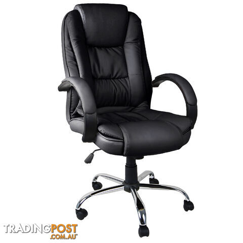 Premium PU Leather Office Computer Chair Black