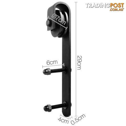 Matt Finish Steel Sliding Barn Door Hardware Set Home Office Interior Closet 4M - photo 2 of 8