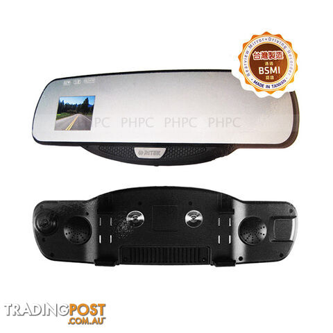 Ritek Full HD 1080 CRMT 01 Rearview Mirror + Driving Recorder