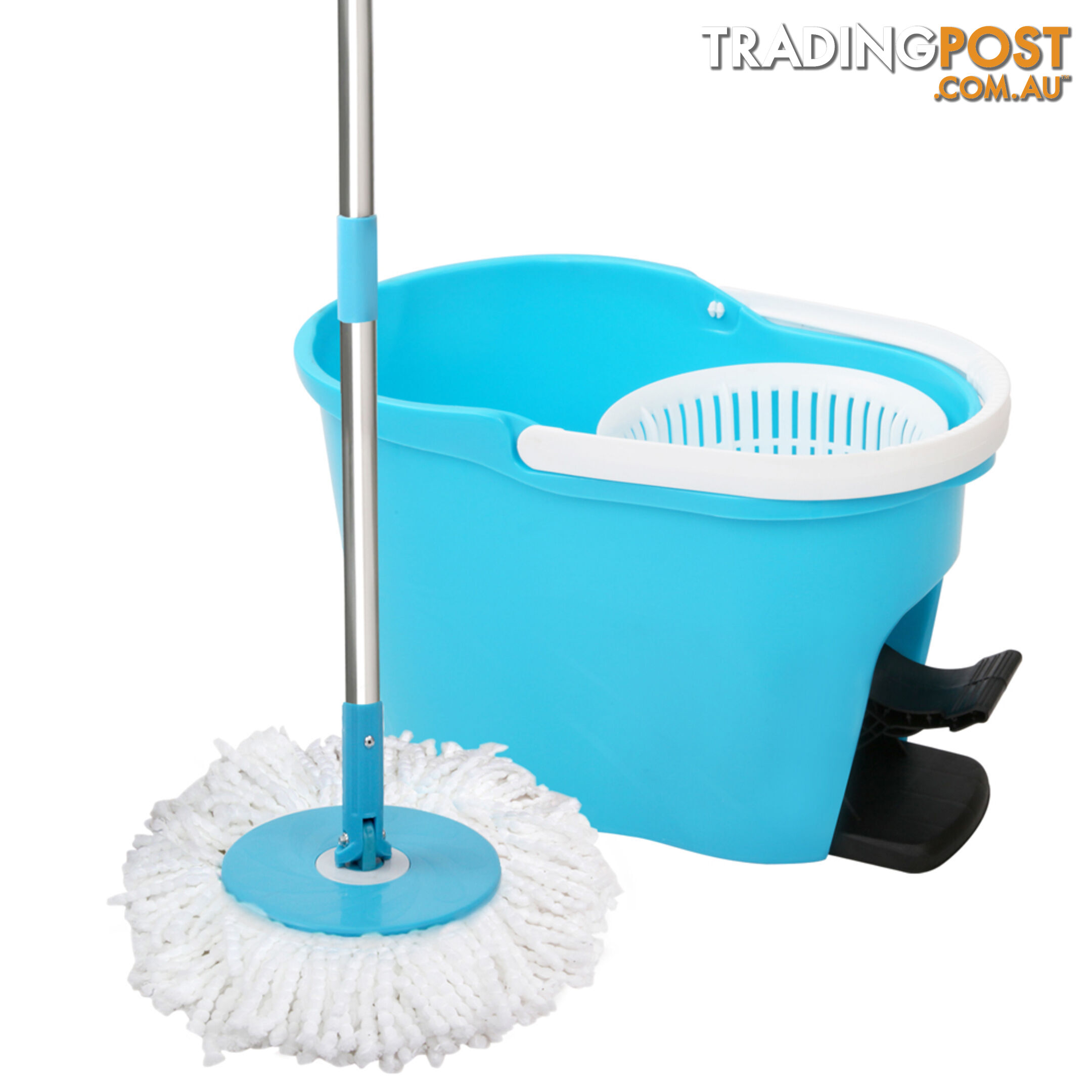 360 Degree Spinning Mop Spin Dry Bucket 8.5L Blue