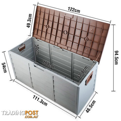 Outdoor Lockable Storage Weatherproof Box Garden Tool Toy Organiser Container - photo 2 of 4