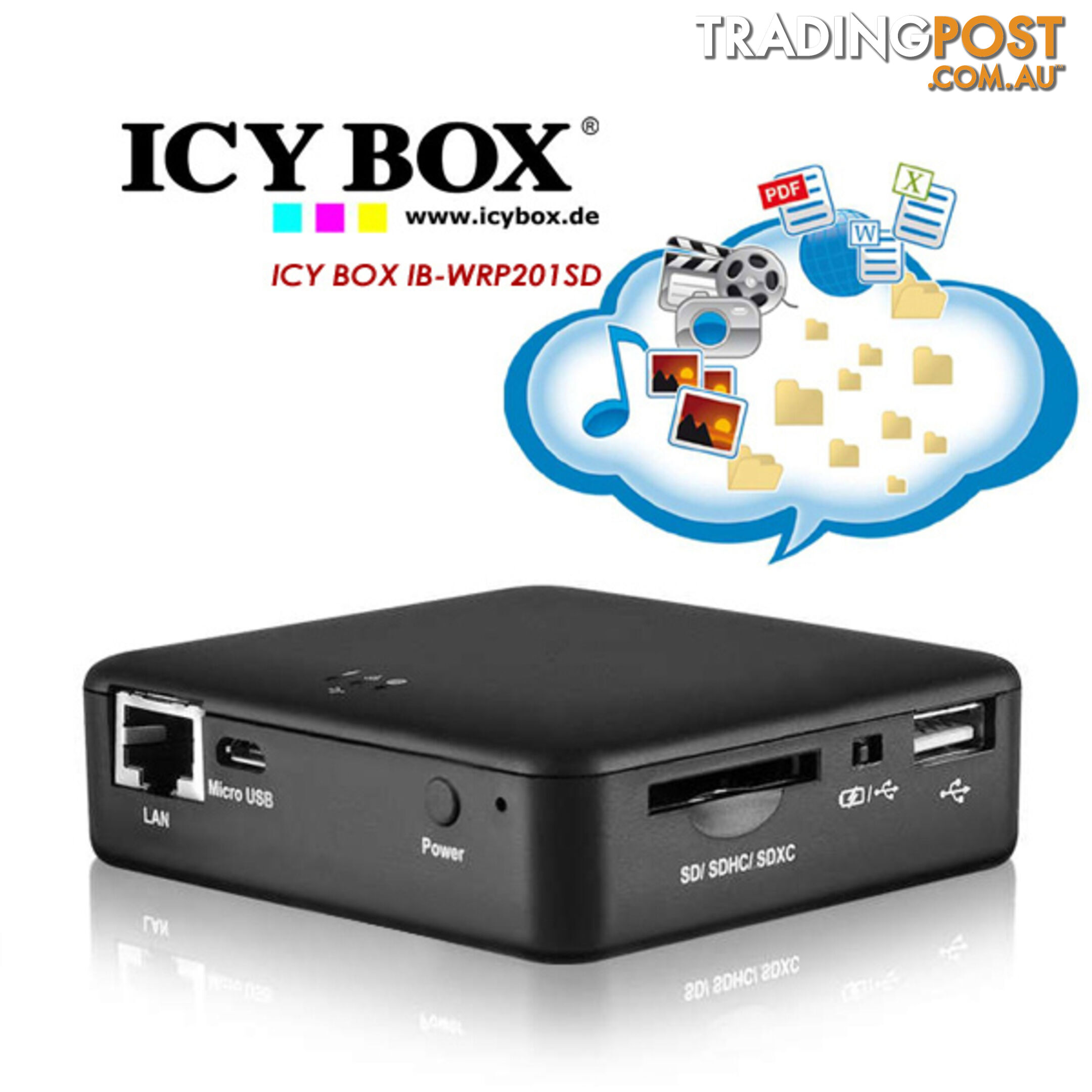 ICY BOX IB-WRP201SD WiFi-Station for SD cards, Access Point and Power Bank