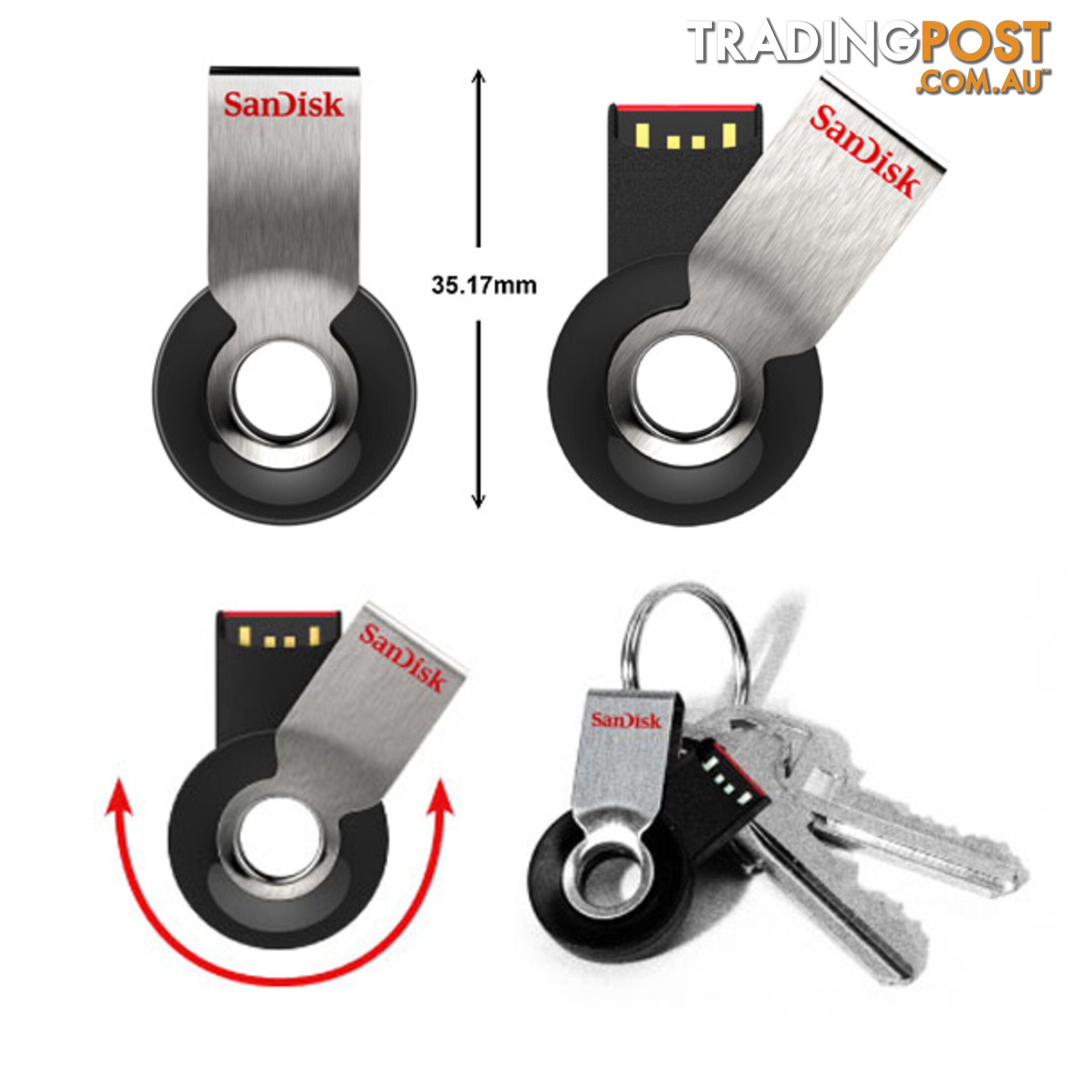 SanDisk Cruzer Orbit CZ58 32GB USB Flash Drive