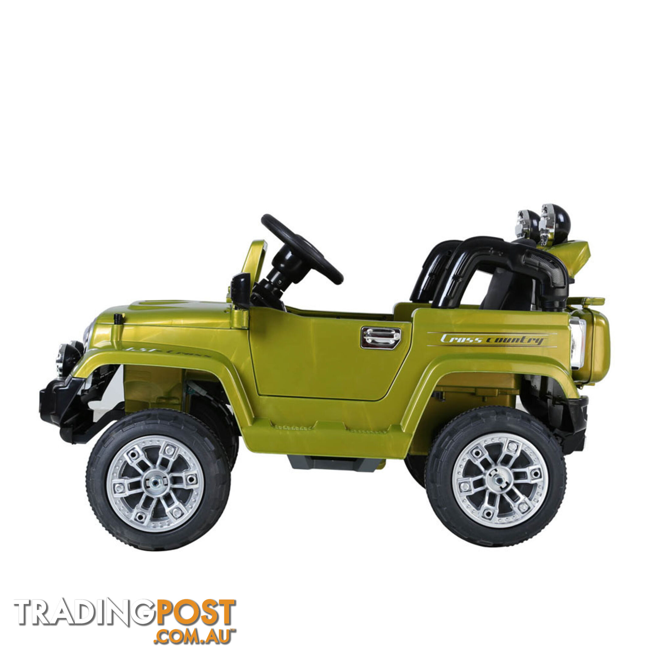 Kids Ride on Car Manual Jeep Children Sports Remote Control Electric Toys Green