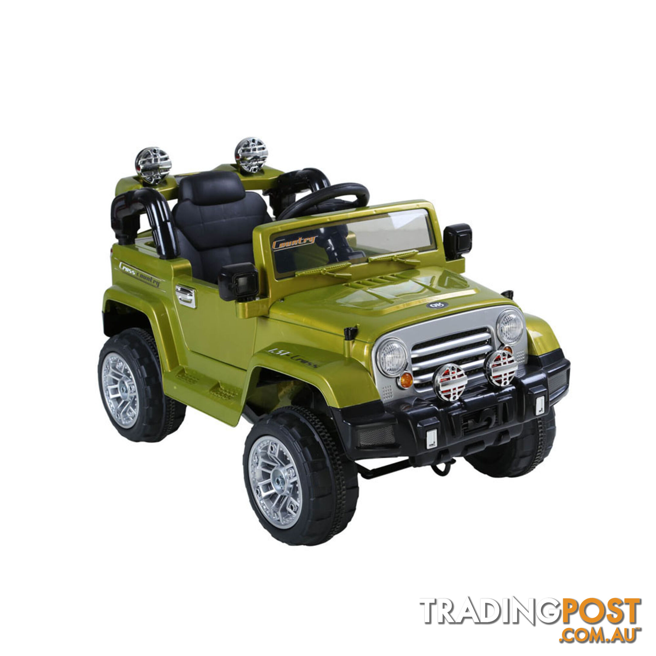 Kids Ride on Car Manual Jeep Children Sports Remote Control Electric Toys Green