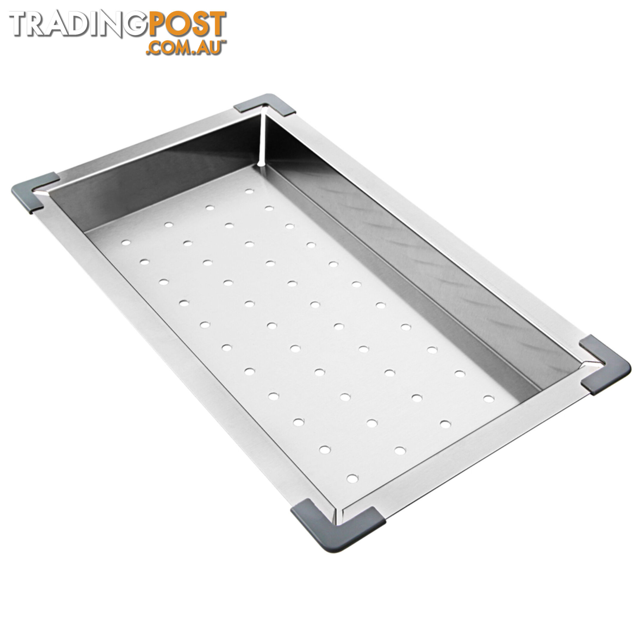 Quality Stainless Steel Kitchen Sink Colander Rectangle Strainer Drainer Tray