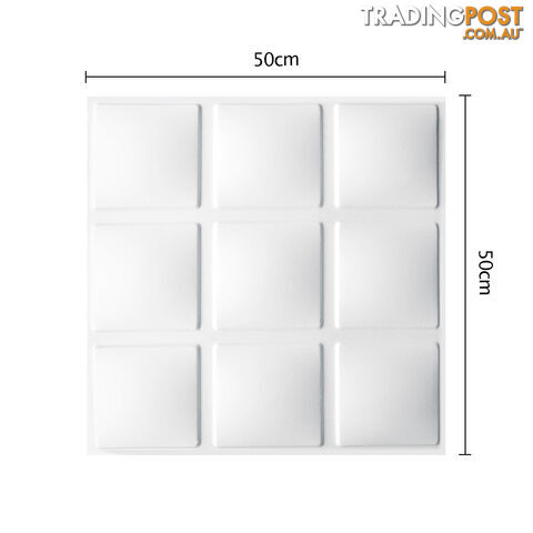 12 Pcs 3D Cube Design Wall Panel