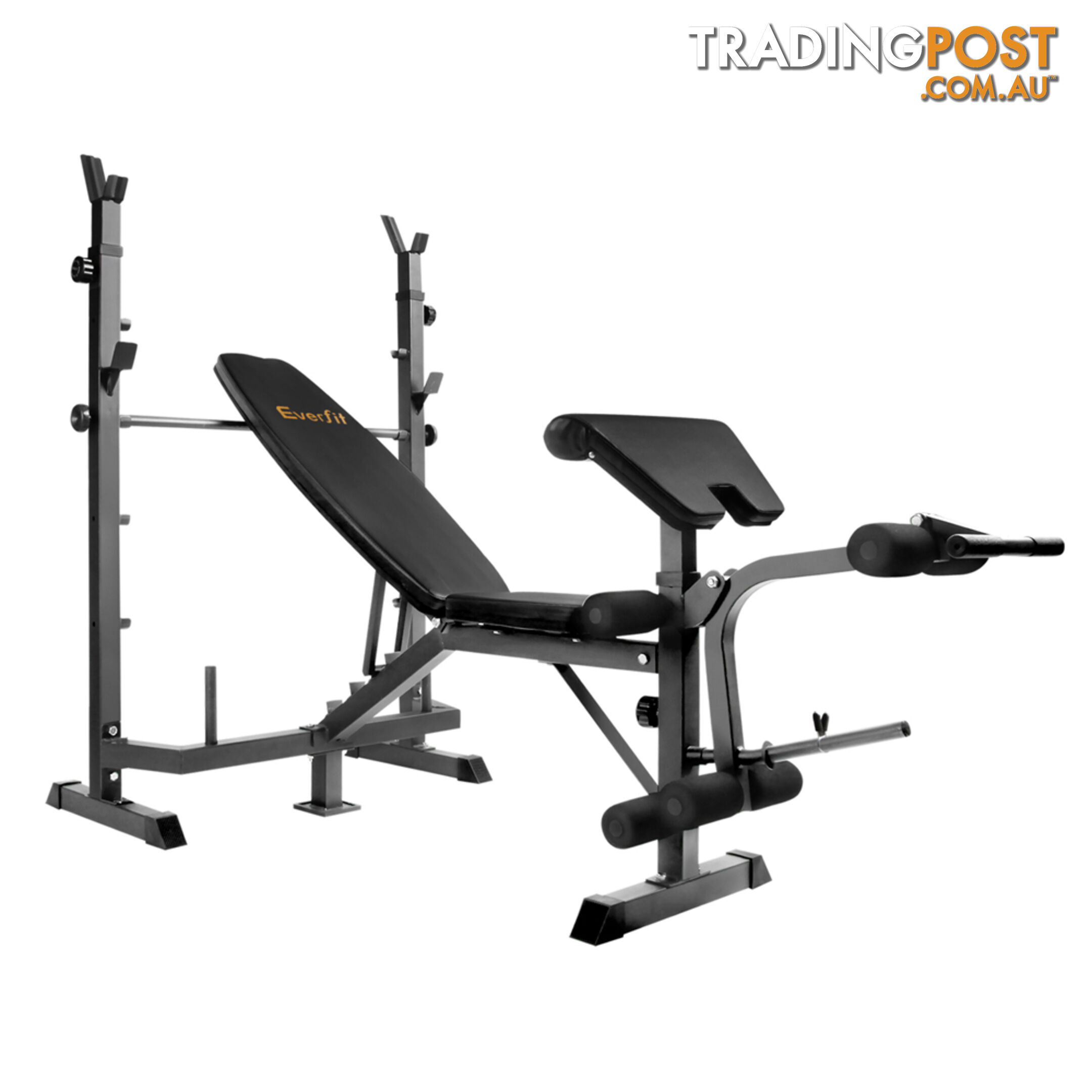 Multi Functional Weight Fitness Bench Exercise Home Gym Equipment Black