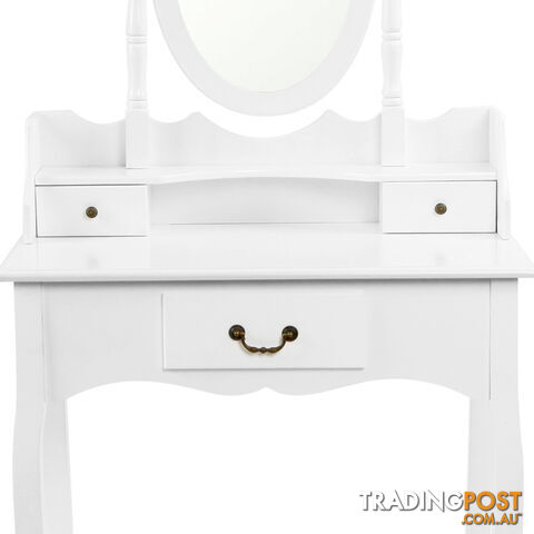 3 Drawer Dressing Table With Mirror White