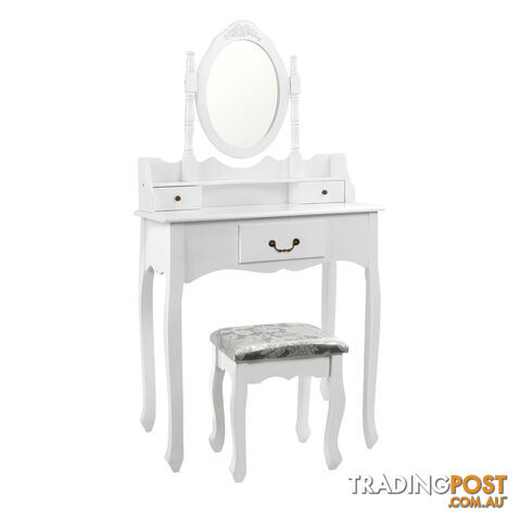 3 Drawer Dressing Table With Mirror White