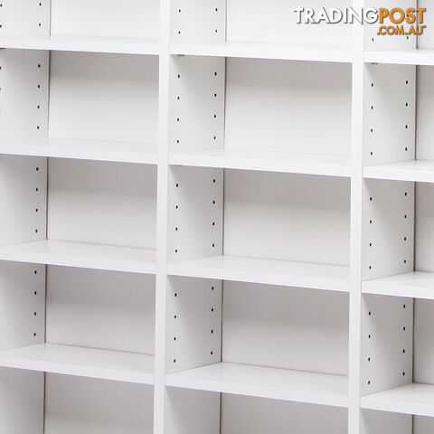 CD DVD Storage Shelf Rack Stand Cupboard Book Unit 528 DVD / 1116 CD White