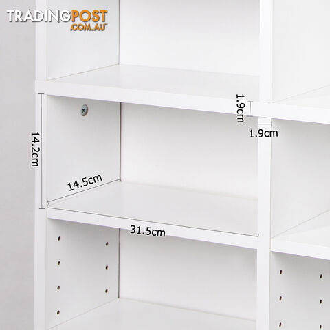 CD DVD Storage Shelf Rack Stand Cupboard Book Unit 528 DVD / 1116 CD White