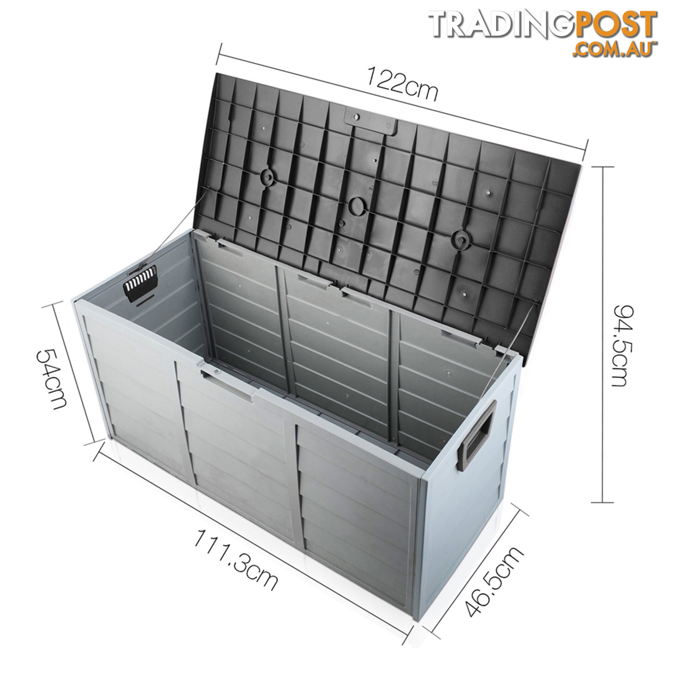 Weatherproof Outdoor Lockable Storage Box Garden Deck Toy Shed Organiser 290L