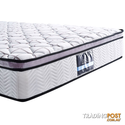 Cool Gel Memory Foam Mattress Euro Top Air Mesh Bed Pocket Spring Double