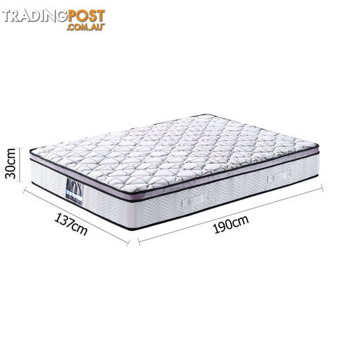 Cool Gel Memory Foam Mattress Euro Top Air Mesh Bed Pocket Spring Double