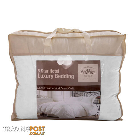 Premium Goose Feathers Down Quilt 500GSM All Season Doona Super King Size