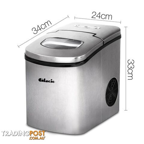 12KG Stainless Steel Ice Cube Machine 1.7L Home Commercial Fast Auto Ice Maker - photo 2 of 12
